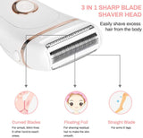 Portable USB Rechargeable Women Painless Electric Epilator Hair Removal Shaving Machine  with LCD Screen