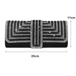 Black Clutch Purse with Rhinestone 23