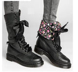 Mid-Calf Flat Vintage Sexy Steampunk PU Leather Retro Boots 16