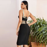 Halter Bandage Hollow Out Bodycon Dress 143