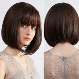 Short Straight Bob Various Colors Synthetic Wig with Bangs (45)