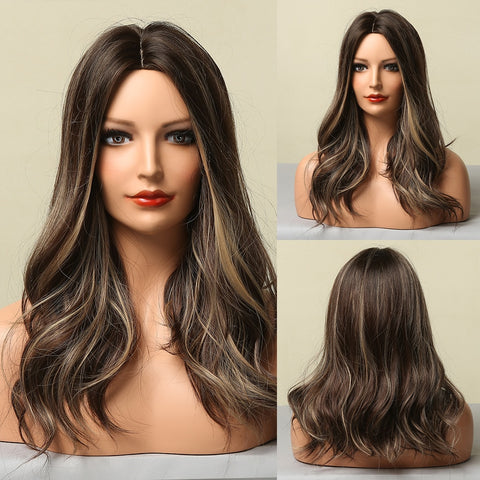 Medium Length Wavy Color Variations Synthetic Wigs (30)