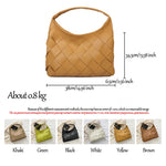 (44) Designer Casual PU Leather Handbag High Quality Paneled Weave Shoulder Bags for Women