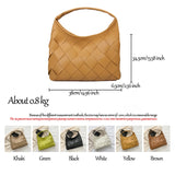 (44) Designer Casual PU Leather Handbag High Quality Paneled Weave Shoulder Bags for Women