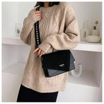 (22S) Fashion Luxury Handheld FLAP Frosted PU Leather Bags For Women