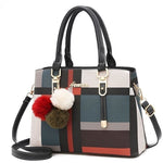 (08) Women's Luxury Tote with Handbag Designer Brand Plaid Shoulder Bag