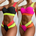 Patchwork Push up Bikini