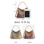 (52) Solid Color Canvas Fashion All-match Shoulder Bags for Women