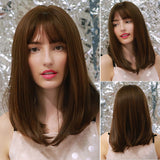 Long Straight Various Colors Synthetic Wig with Bangs (38)