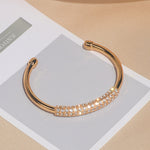 Trendy Open Bracelet with Cubic Zirconia B20