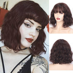 Female Short and Medium Stylish Synthetic Wigs of Various Colors with Bangs (09)