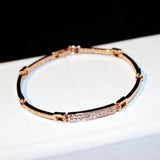 Fashionable Rose Gold Color Cubic Zircon Bracelet B4