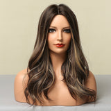 Medium Length Wavy Color Variations Synthetic Wigs (30)