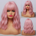 Medium Wavy and Straight Various Colors Synthetic Wigs (37)