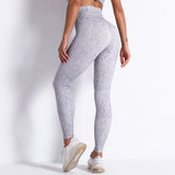 Seamless Sport Printed  Push Up High Waist Leggings