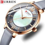 New CURREN Quartz Elegant Classic Leather Wristwatches for Women