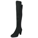 Fashion Knee High Boots Flock Slim Boots 76