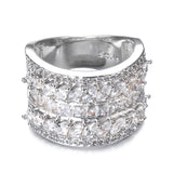 Silver Color Various Shapes Cubic Zirconia Rings