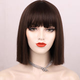 Female Short Smooth Synthetic Wigs With Various Colors (11)