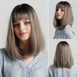 Long Straight Various Colors Synthetic Wig with Bangs (38)