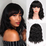 Female Short and Medium Stylish Synthetic Wigs of Various Colors with Bangs (09)