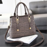 (01) Tote PU Leather Women's Sequined with Buttons Shoulder Bag