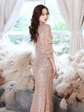 Elegant Maxi Sequin Evening Dress 92