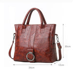 (14) Woman's Pu Leather Simple Shoulder Bag