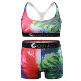 2 Piece Ethika Underwear Sports Bra  Fitness Women Set