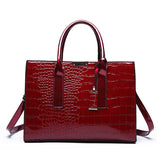 (24) Women's  PU Leather Crocodile Style Crossbody Shoulder Hand Bags