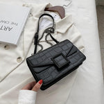 (02S) Women's Stone Pattern PU Leather Crossbody Bags