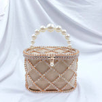 Luxury Hollow Out Wedding Clutch Purse Pearl Hander 01