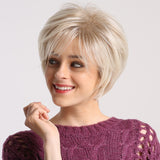 Short Hair Various Colors Synthetic Wig With Bangs (44)