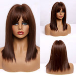 Medium Wavy and Straight Various Colors Synthetic Wigs (37)