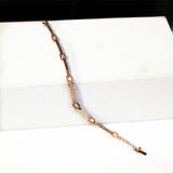 Fashionable Rose Gold Color Cubic Zircon Bracelet B4