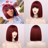 Female Short Smooth Synthetic Wigs With Various Colors (11)