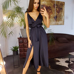 V-neck Sleeveless Midi Dress 103