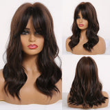 Medium Wavy and Straight Various Colors Synthetic Wigs (37)