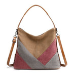 (52) Solid Color Canvas Fashion All-match Shoulder Bags for Women