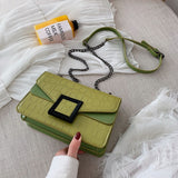 (02S) Women's Stone Pattern PU Leather Crossbody Bags