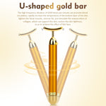 24K Gold U- Shape Vibrating Roller Facial Massager