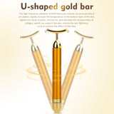 24K Gold U- Shape Vibrating Roller Facial Massager