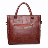 (14) Woman's Pu Leather Simple Shoulder Bag