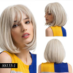 Short Straight Bob Various Colors Synthetic Wig with Bangs (45)