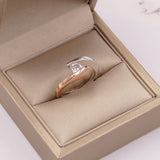 High quality two-tone color cubic Zirconia Stone Ring R65