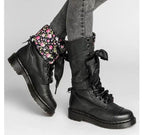 Mid-Calf Flat Vintage Sexy Steampunk PU Leather Retro Boots 16