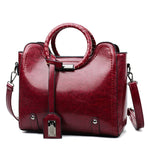 (04) Luxury Tote Women's Brand PU Leather Bags retro style