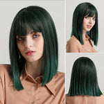 Long Straight Various Colors Synthetic Wig with Bangs (38)