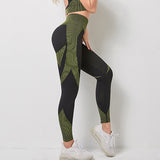 Fitness Striped Workout Push Up Pants High Waist Leggings