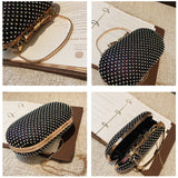 Rhinestone Luxury Designer  Small Metallic Clutch Bag 15